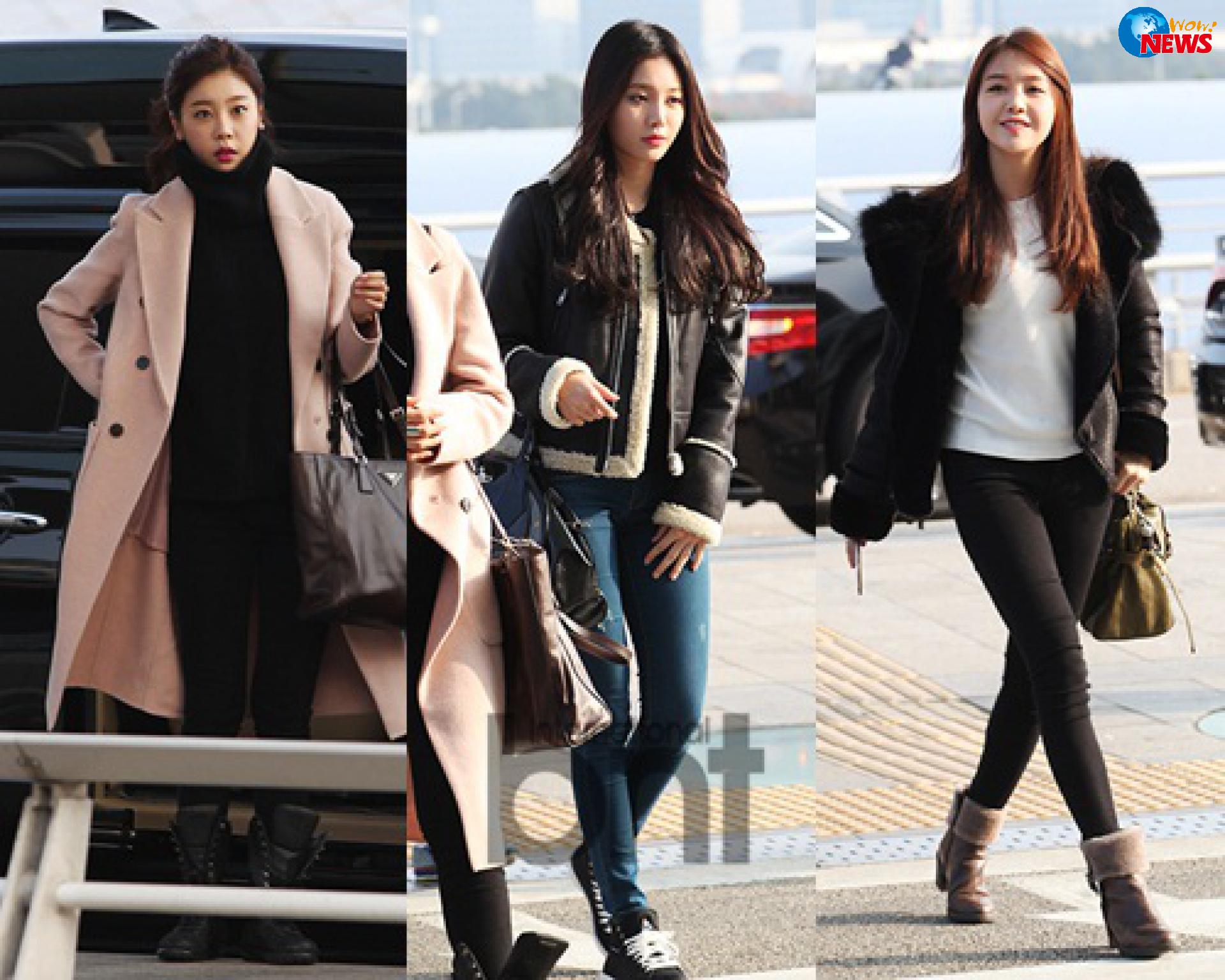 Girls Day&4minute冬季机场街拍 LIFE生活网